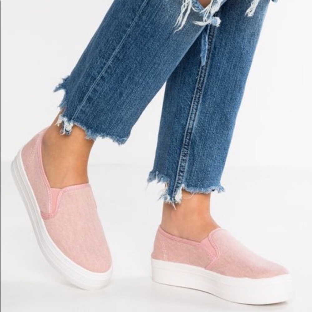 Anna Field Pink Platform Flatform Slip-on Sneakers